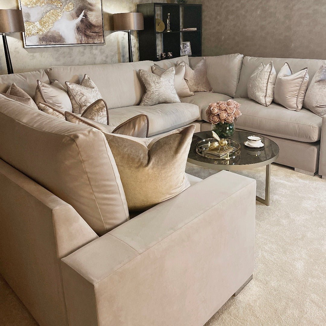 Olivia Mink Premium Large U-Shaped Sofa
