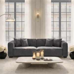 Ottilie Charcoal Boucle 3 Seater Sofa