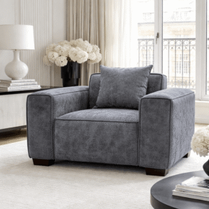Ottilie Charcoal Boucle Armchair
