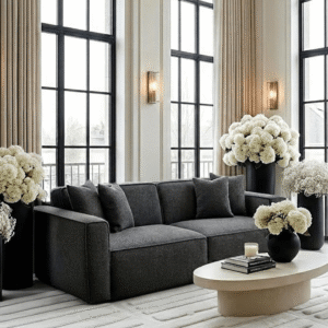 Ottilie Midnight Boucle 3 Seater Sofa
