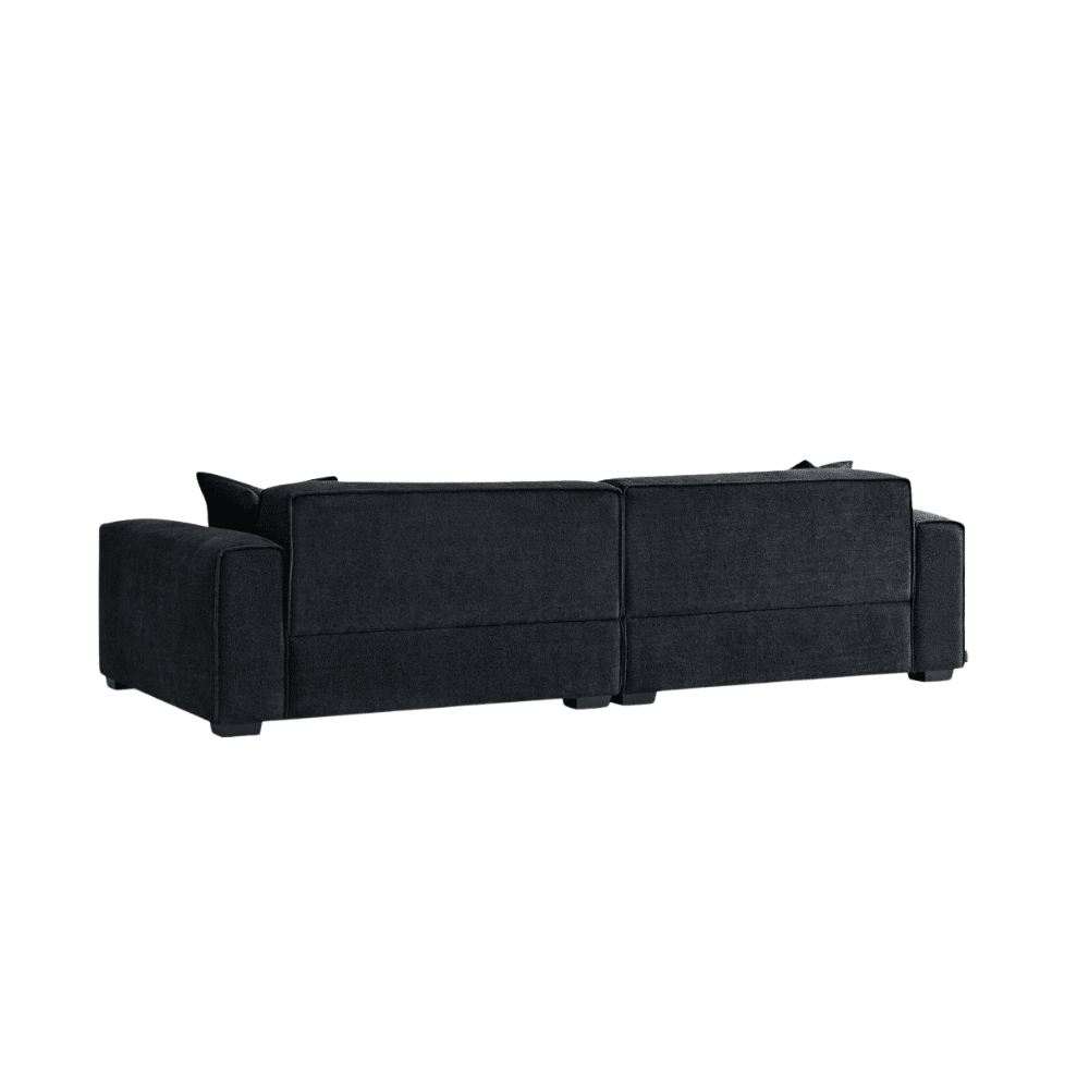 Ottilie Midnight Boucle 4 Seater Sofa with Footstool