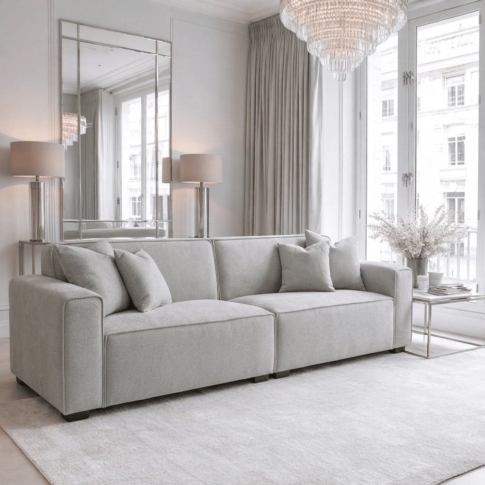 Ottilie Pebble Boucle 3 Seater Sofa