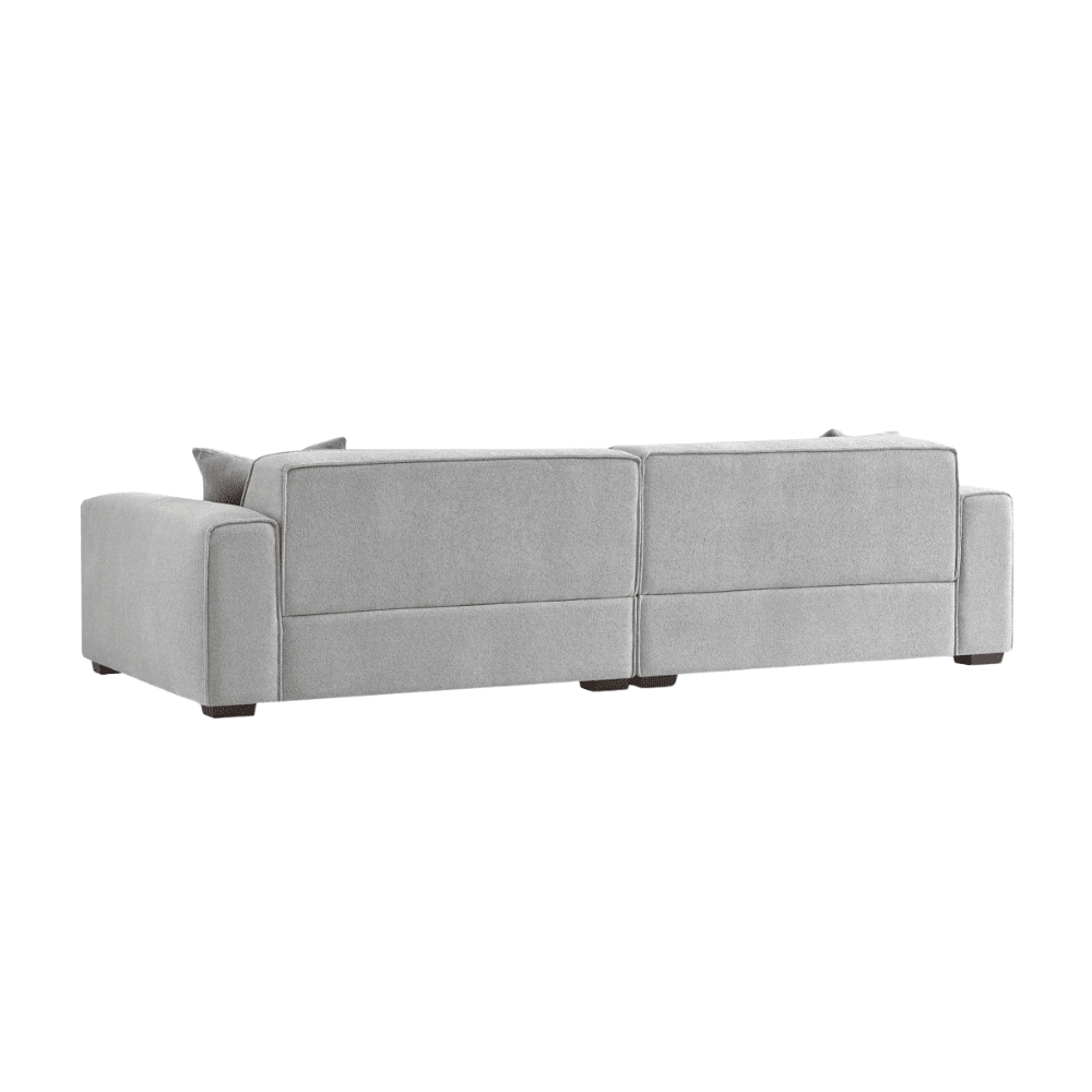 Ottilie Pebble Boucle 4 Seater Sofa with Footstool