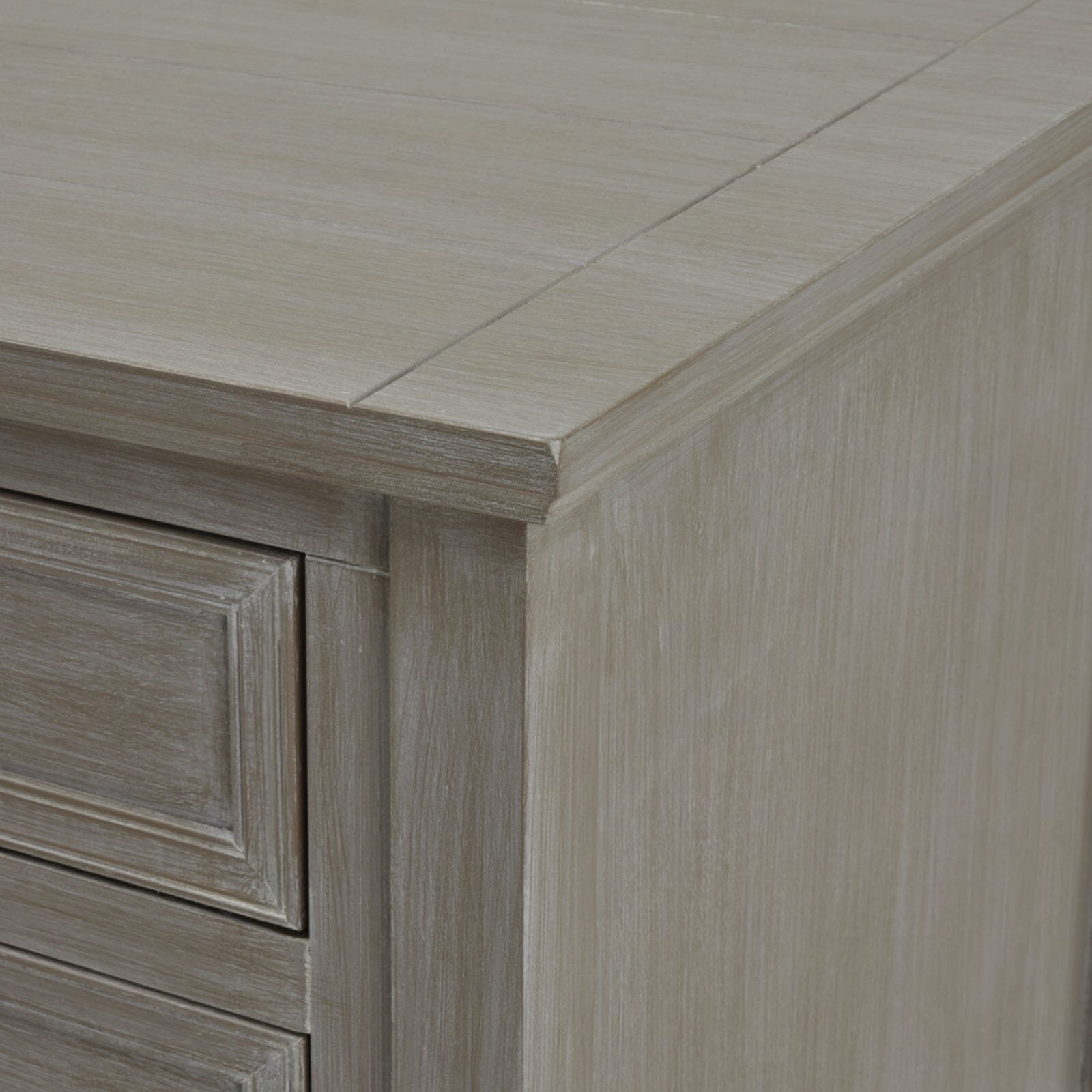 Palma Grey Washed Wood 4 Drawer Console Table