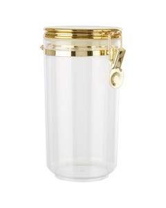 Pharaoh Large Gold Finish Clear Acrylic Jar