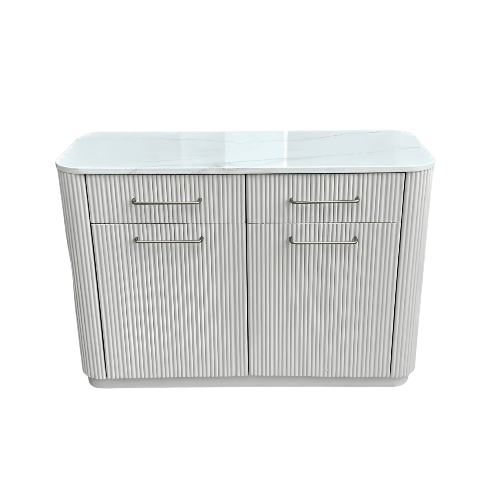 Portobello Ribbed Sideboard with Marble Top