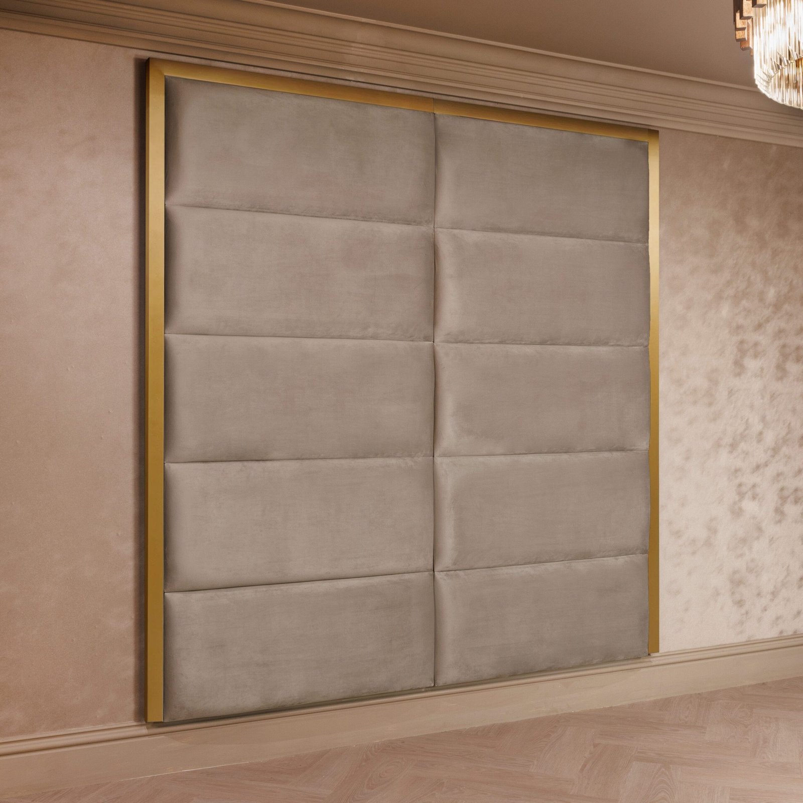 Praline Luxury Velvet & Gold Chocolate Box Headboard