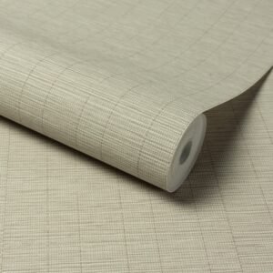 Procida Taupe Linear Patterned Wallpaper