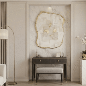 Putney Grey & Gold Dressing Table Stool