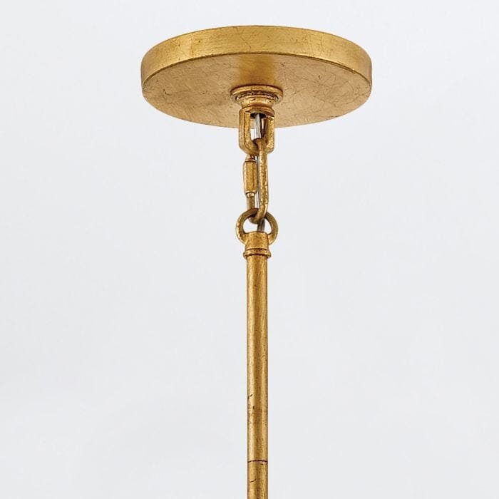 Selene Gold 6 Light Chandelier with Round Glass Detailing