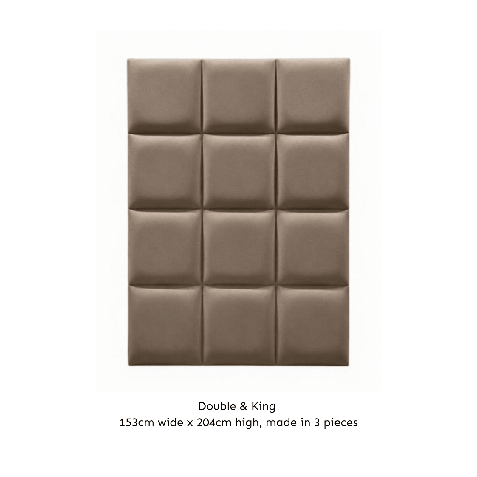 Serene Mink Velvet Luxury Cubed Upholstered Headboard