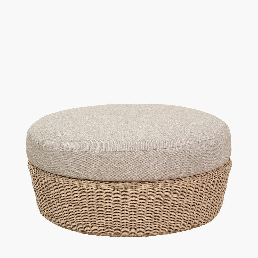 Sevilla Natural Wicker Outdoor Curved Sofa Lounge Set- Seats 5