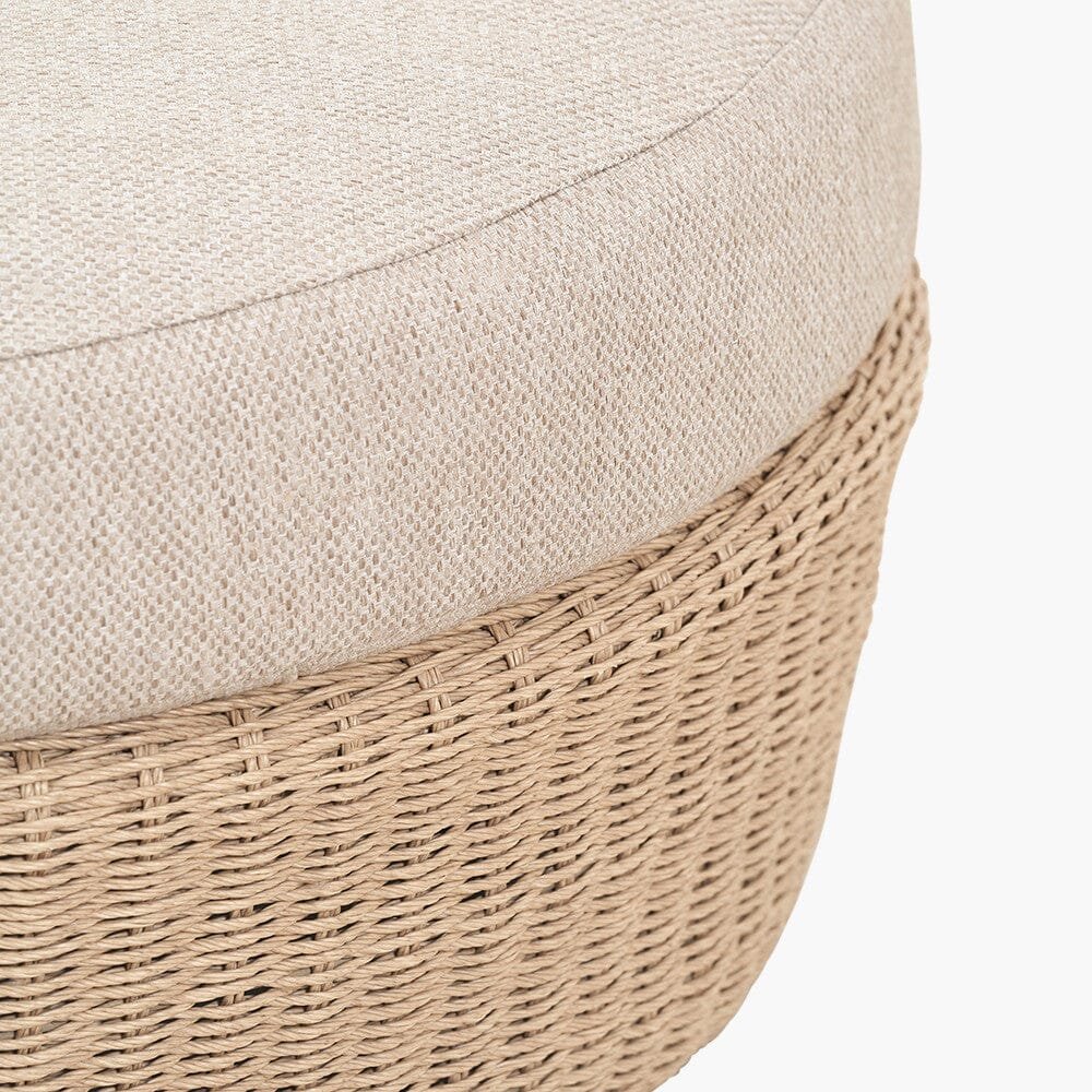Sevilla Natural Wicker Outdoor Curved Sofa Lounge Set- Seats 5