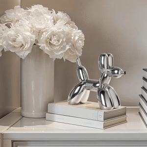 Silver Decorative Balloon Dog Ornament