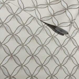 Skye Taupe & Gold Textured Metallic Quilted Effect Wallpaper