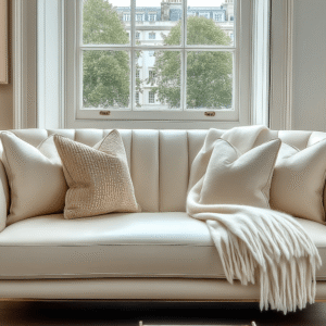 Sotani Cream Woven Tasselled Throw