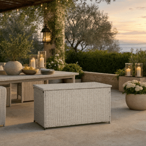 Stone Grey Outdoor Large Cushion Box