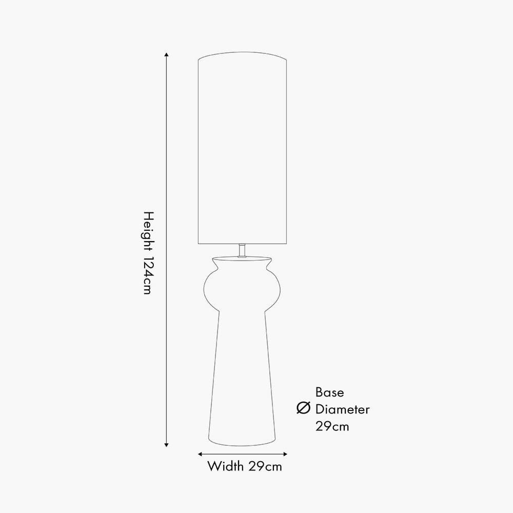 Susille Black Ceramic Floor Lamp with White Shade