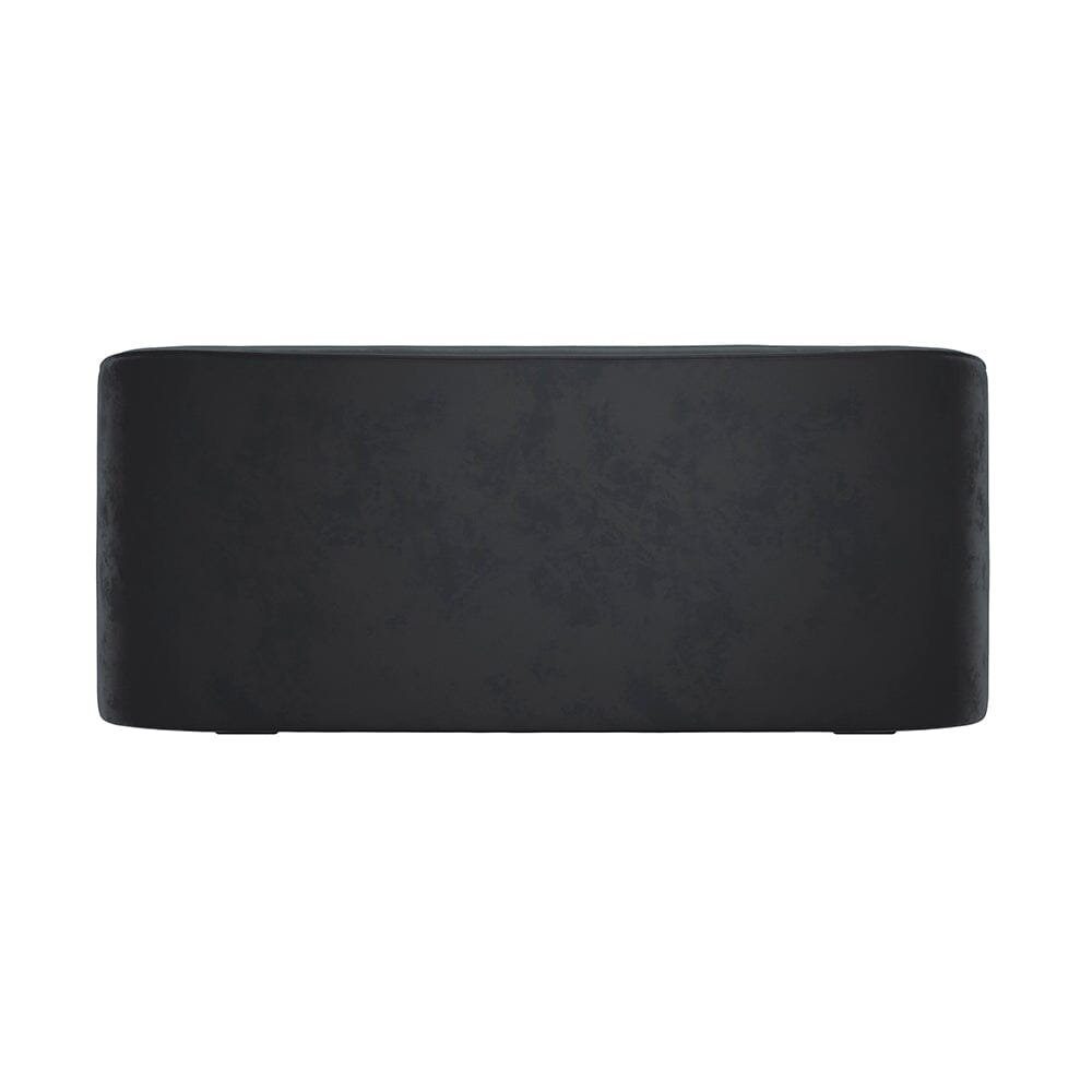 Tadley Black Velvet Curved Accent Sofa