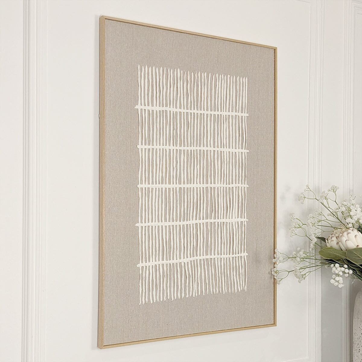 Talia Taupe & Cream Woven Wall Art