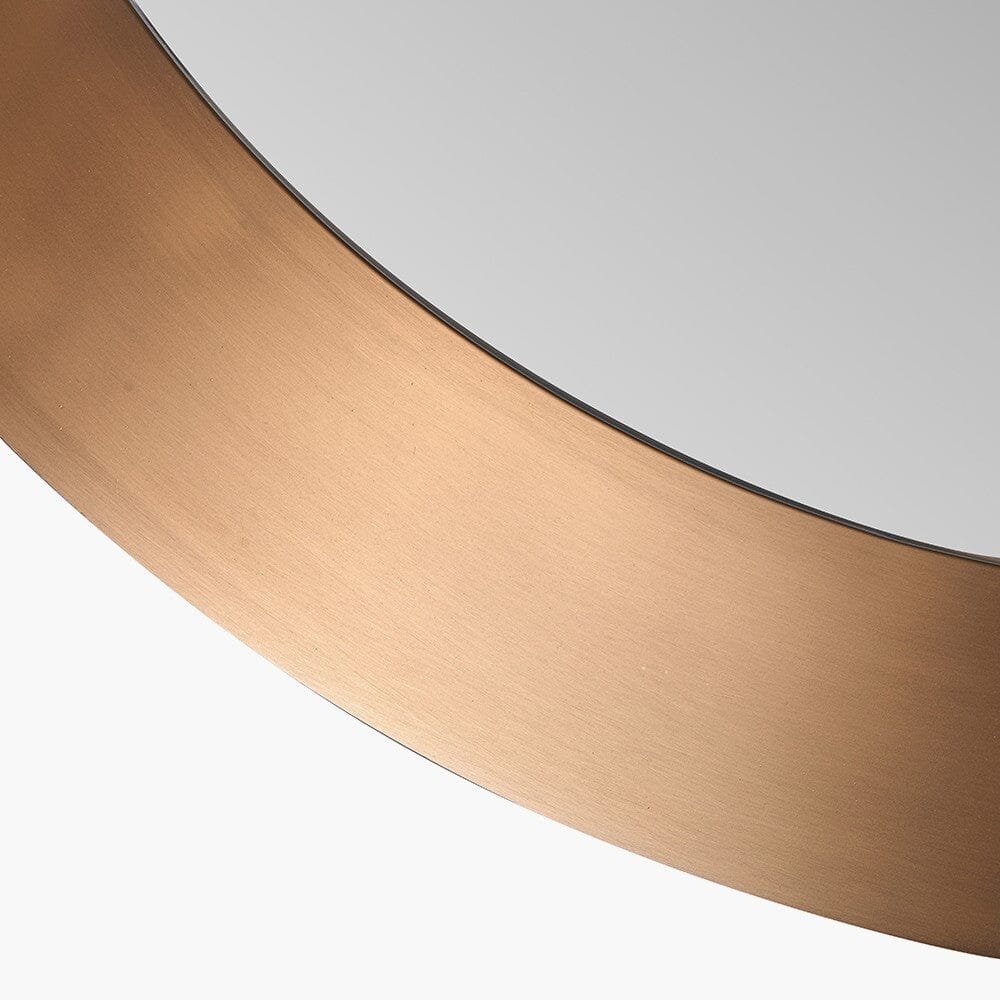Tempus Burnished Gold Round Mirror