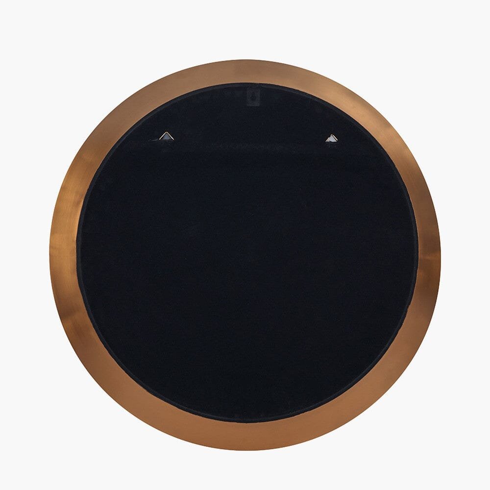 Tempus Burnished Gold Round Mirror