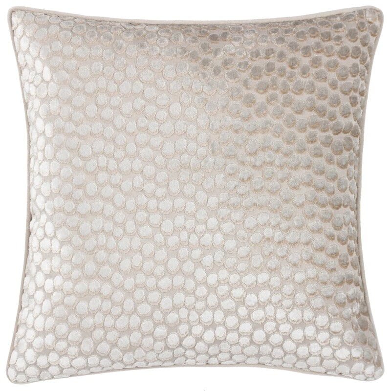 Teresina Cream Velvet Printed Cushion- 45x45cm