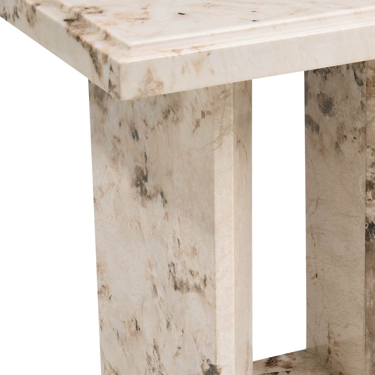 Thea Mocha Marble Side Table
