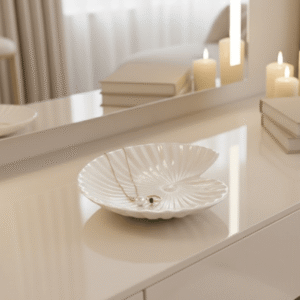 Tirso Pearlescent Shell Spiral Trinket Dish