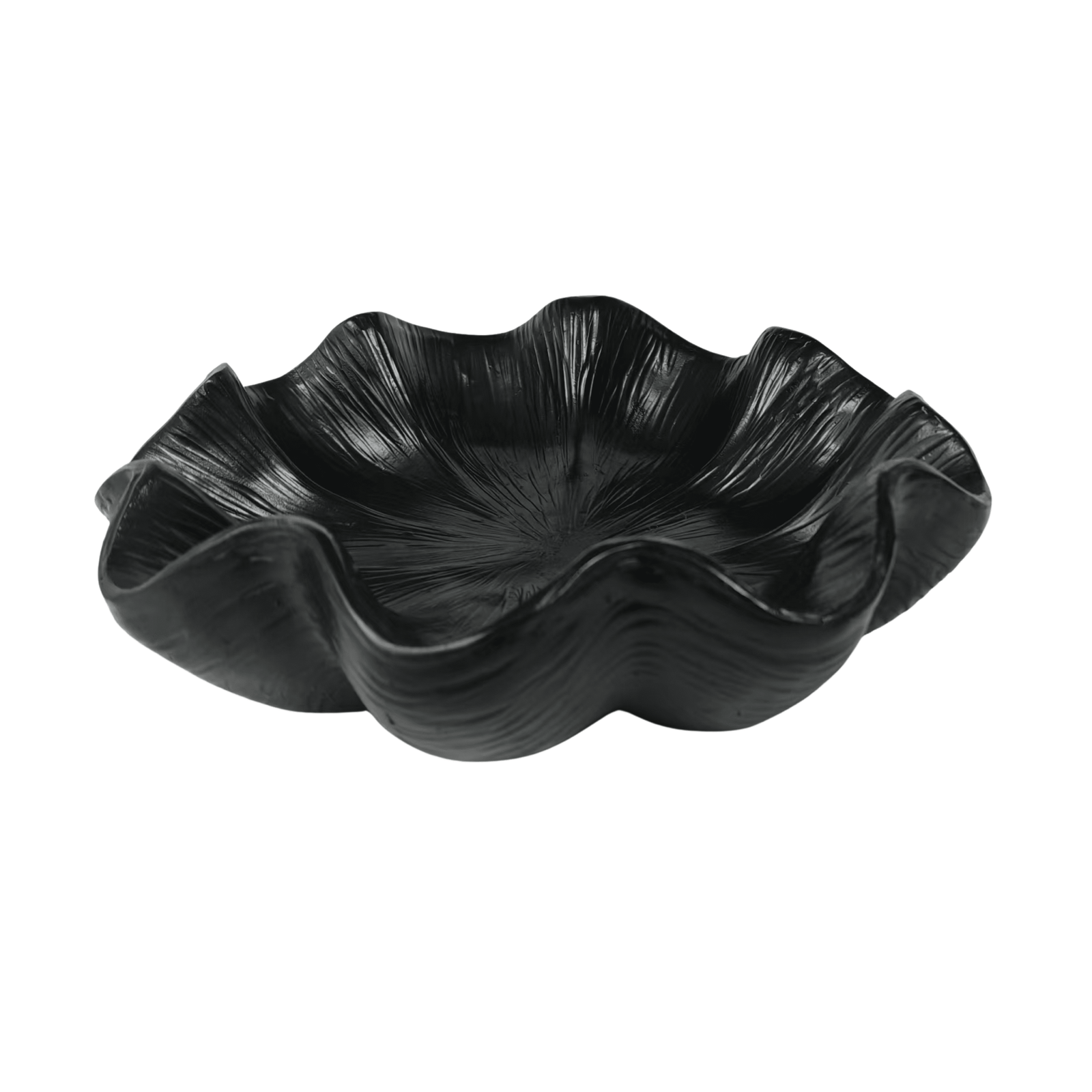 Tonosi Black Scalloped Decorative Dish