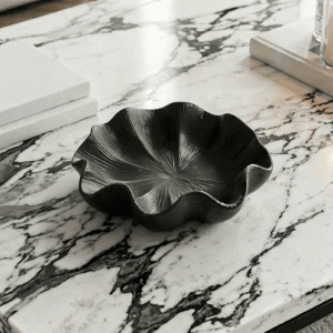 Tonosi Black Scalloped Decorative Dish