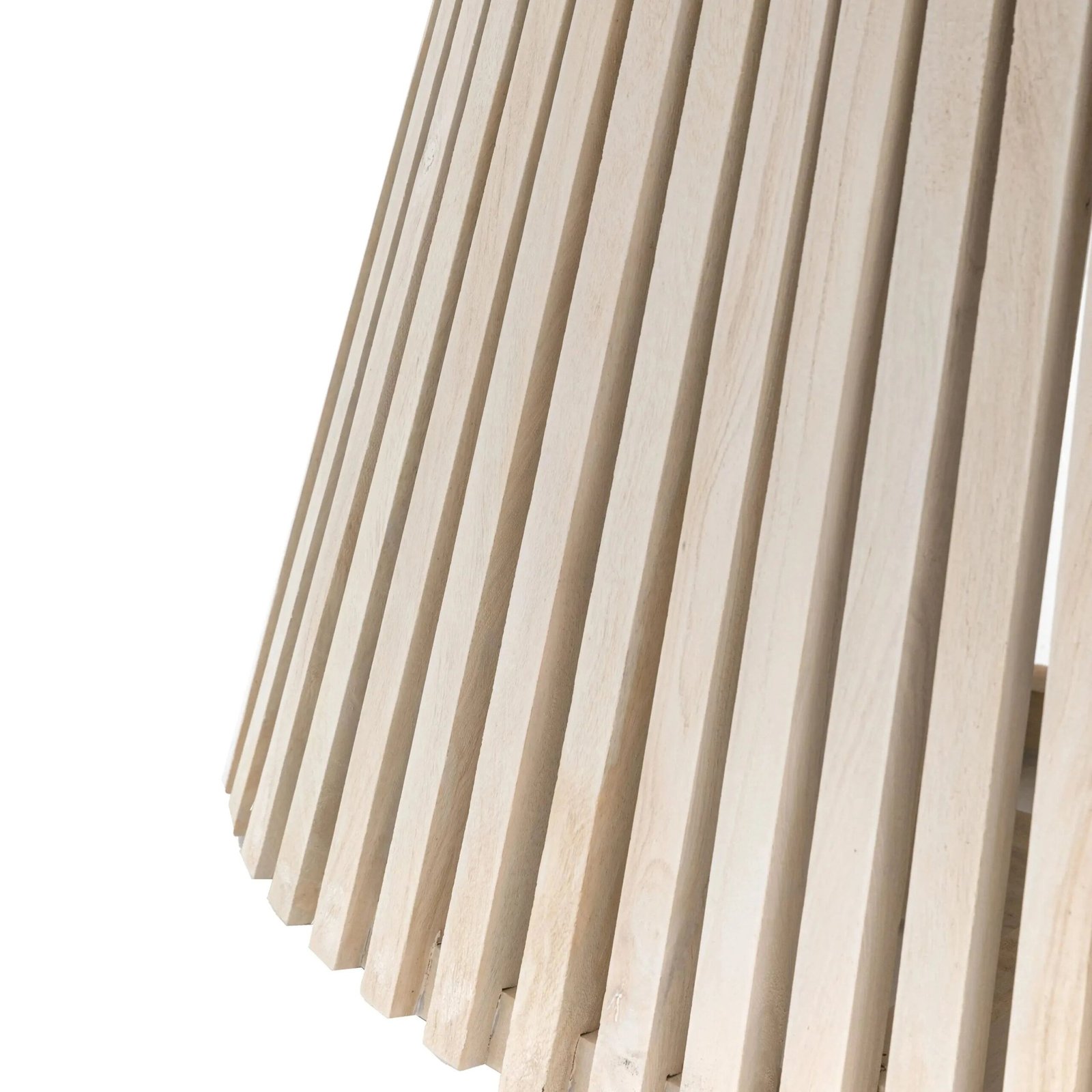 Tova Whitewash Slatted Wood Oval Dining Table with Marble Top