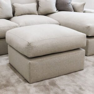 Tribeca Ash Greige Medium Footstool