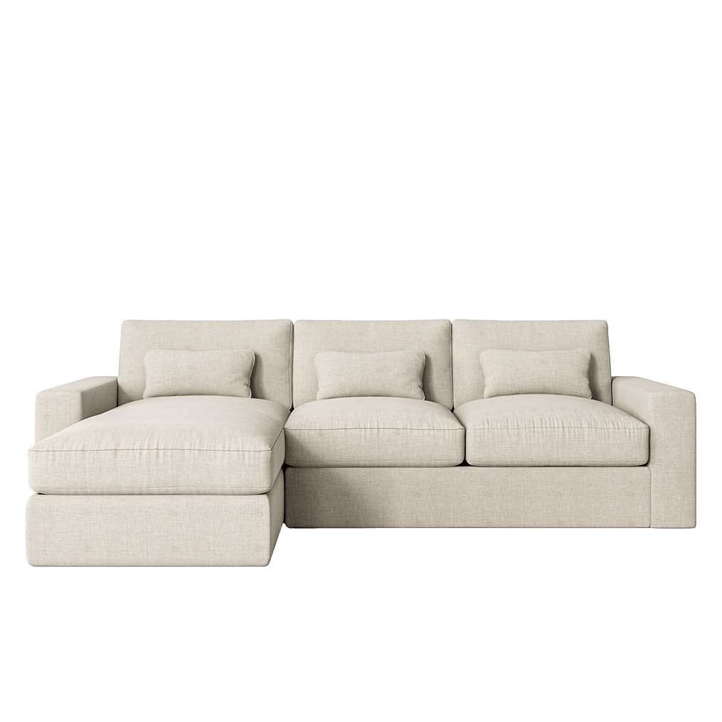 Tribeca Ash Greige Medium Left Hand Facing Chaise End Sofa