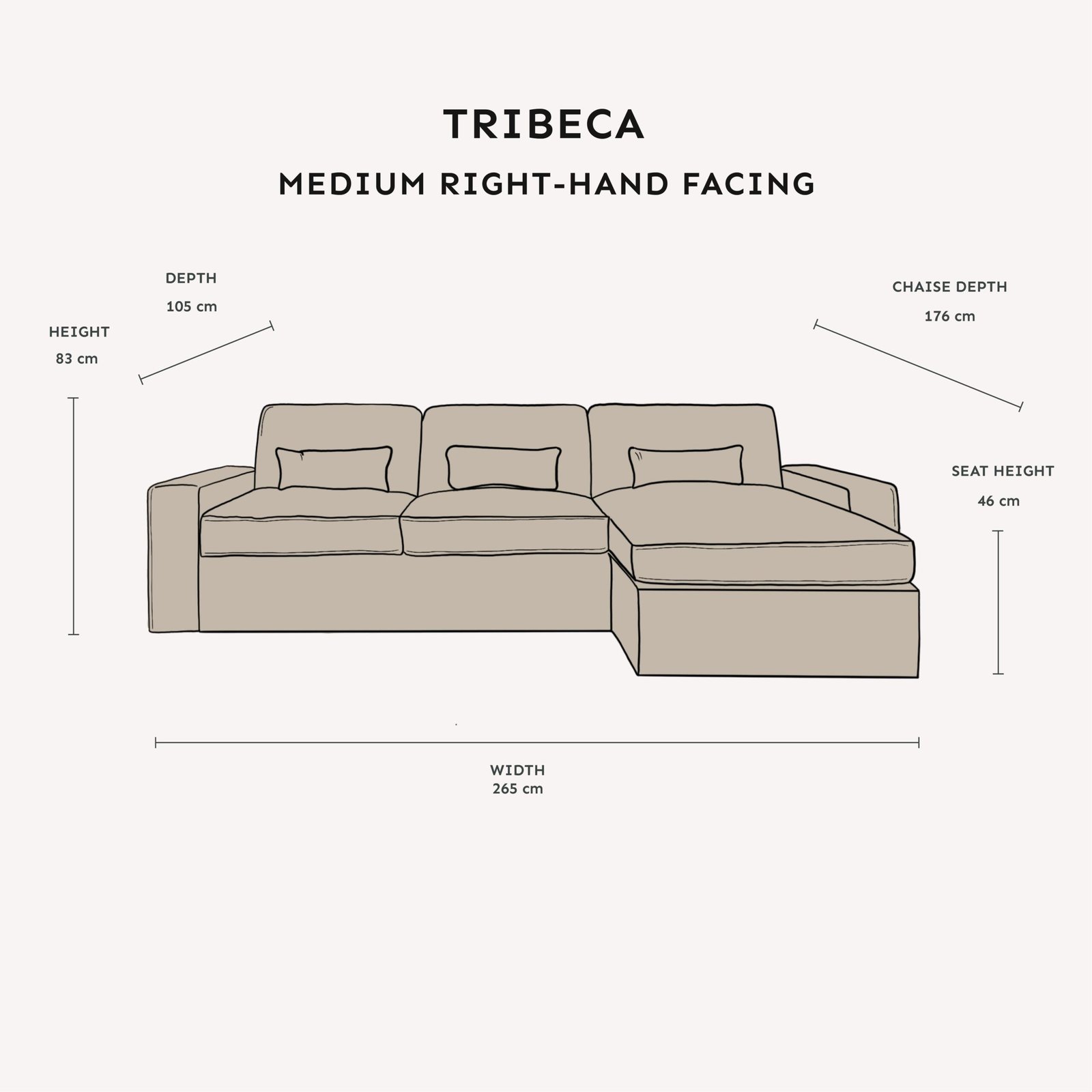 Tribeca Ash Greige Sofa Range