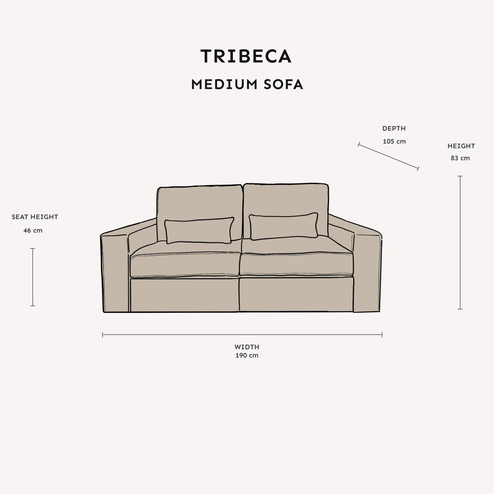 Tribeca Ash Greige Sofa Range