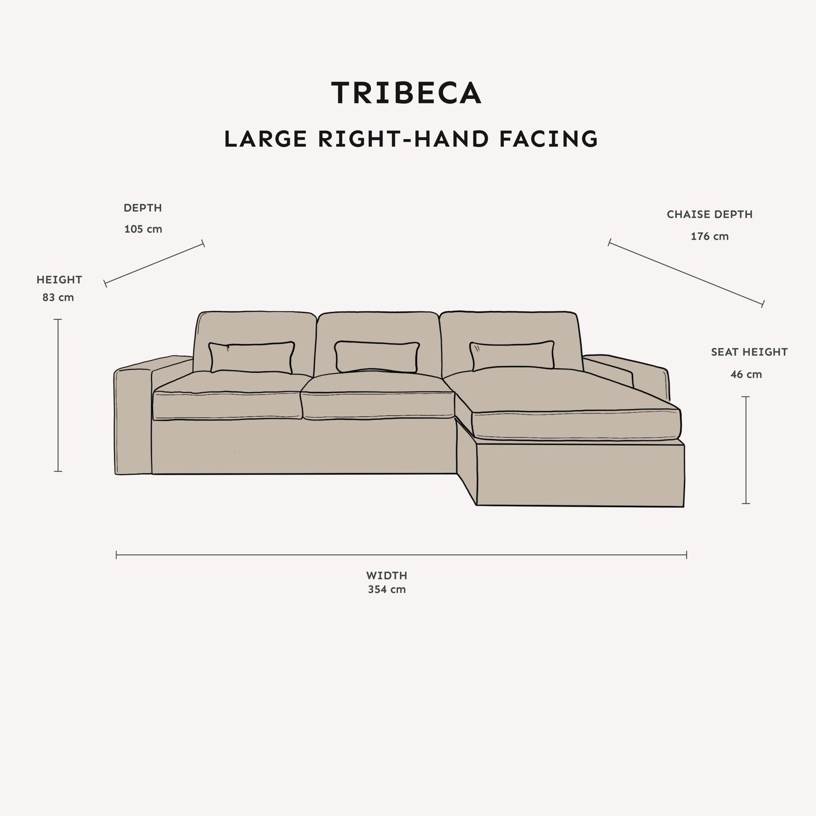 Tribeca Ash Greige Sofa Range