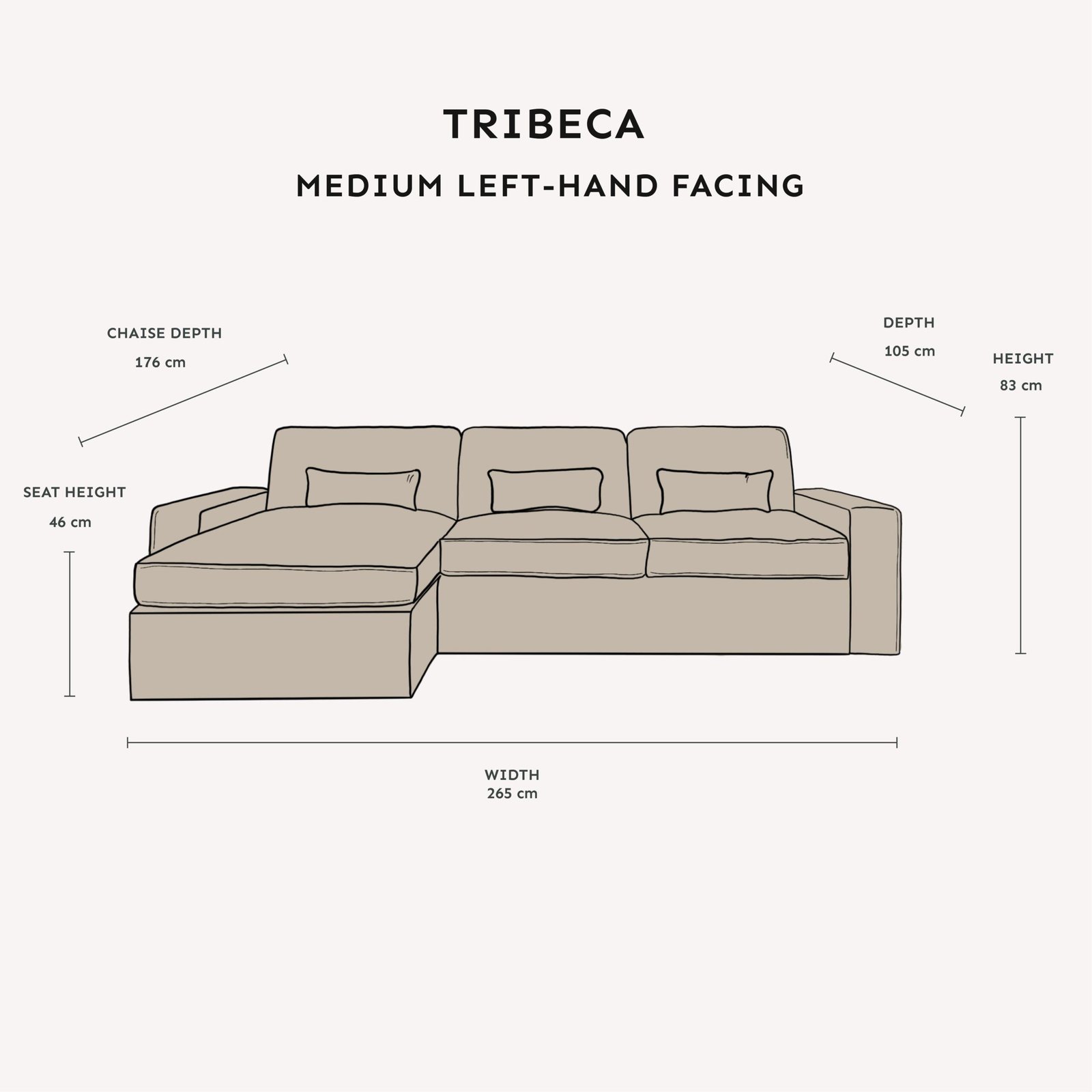 Tribeca Ash Greige Sofa Range