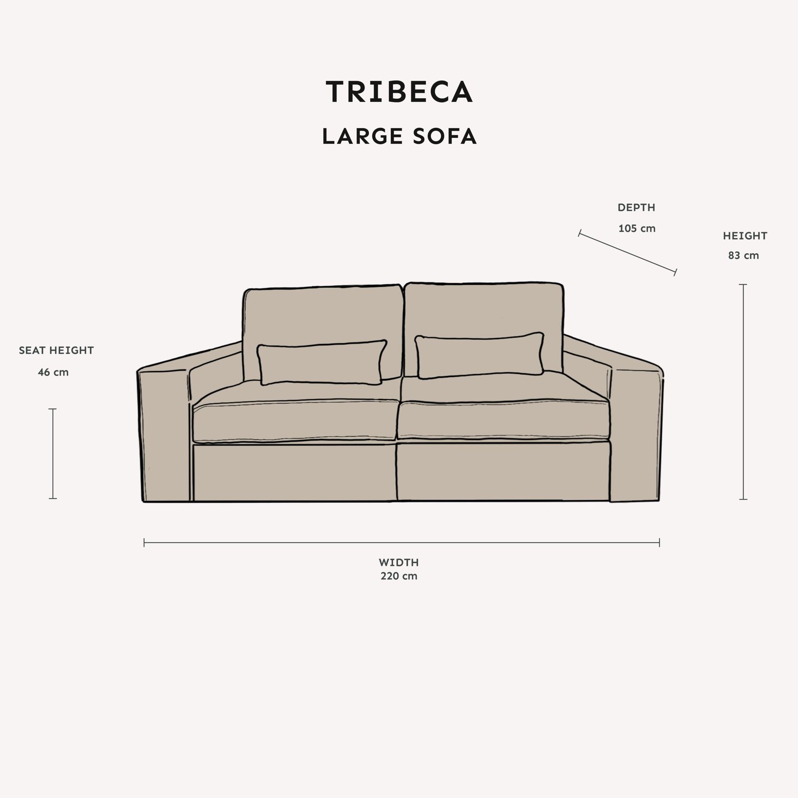 Tribeca Ash Greige Sofa Range