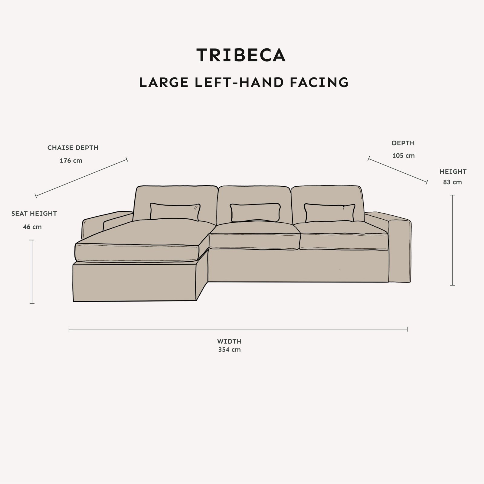 Tribeca Ash Greige Sofa Range