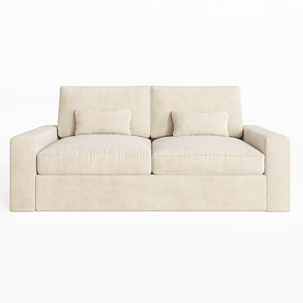 Tribeca Cream Velvet 3 Seater Sofa