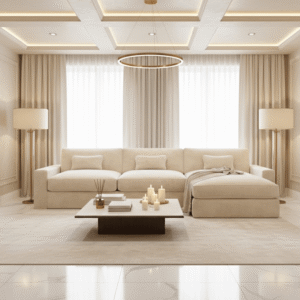Tribeca Cream Velvet Large Right Hand Facing Chaise End Sofa