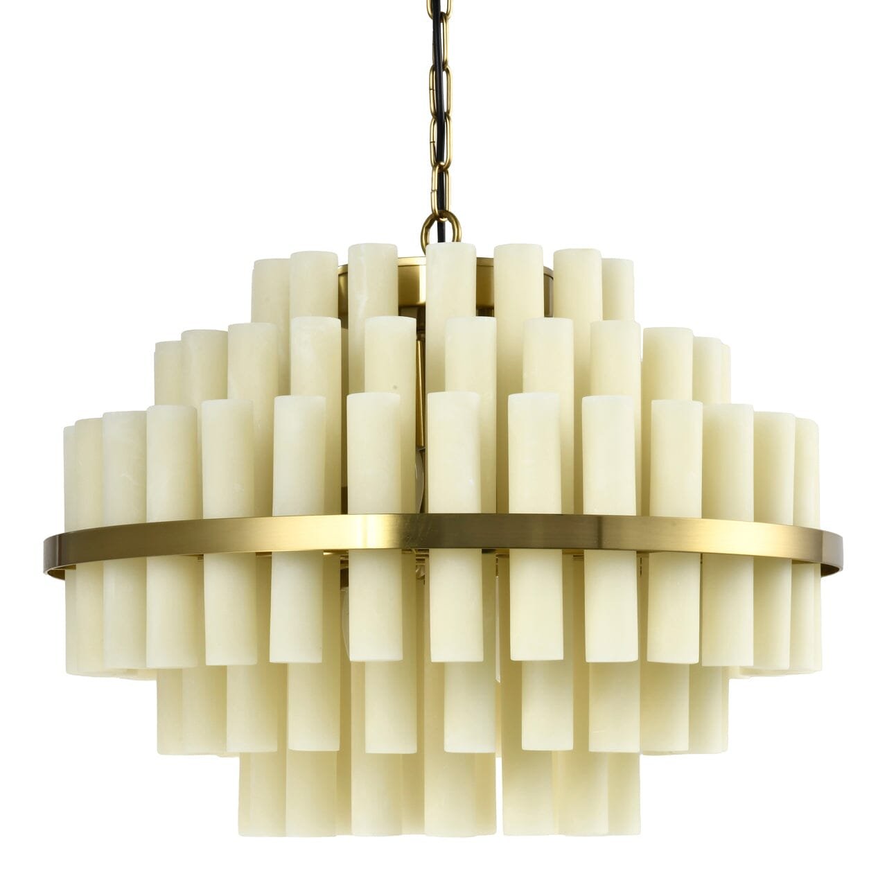 Valette Cream & Brass Statement Chandelier