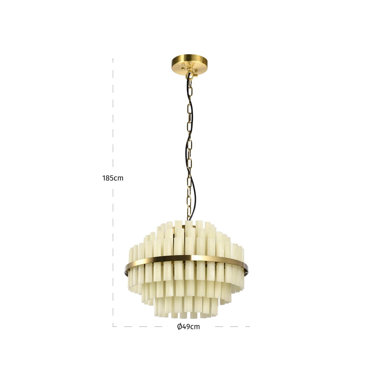 Valette Cream & Brass Statement Chandelier