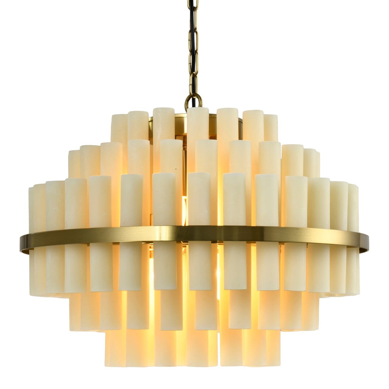 Valette Cream & Brass Statement Chandelier