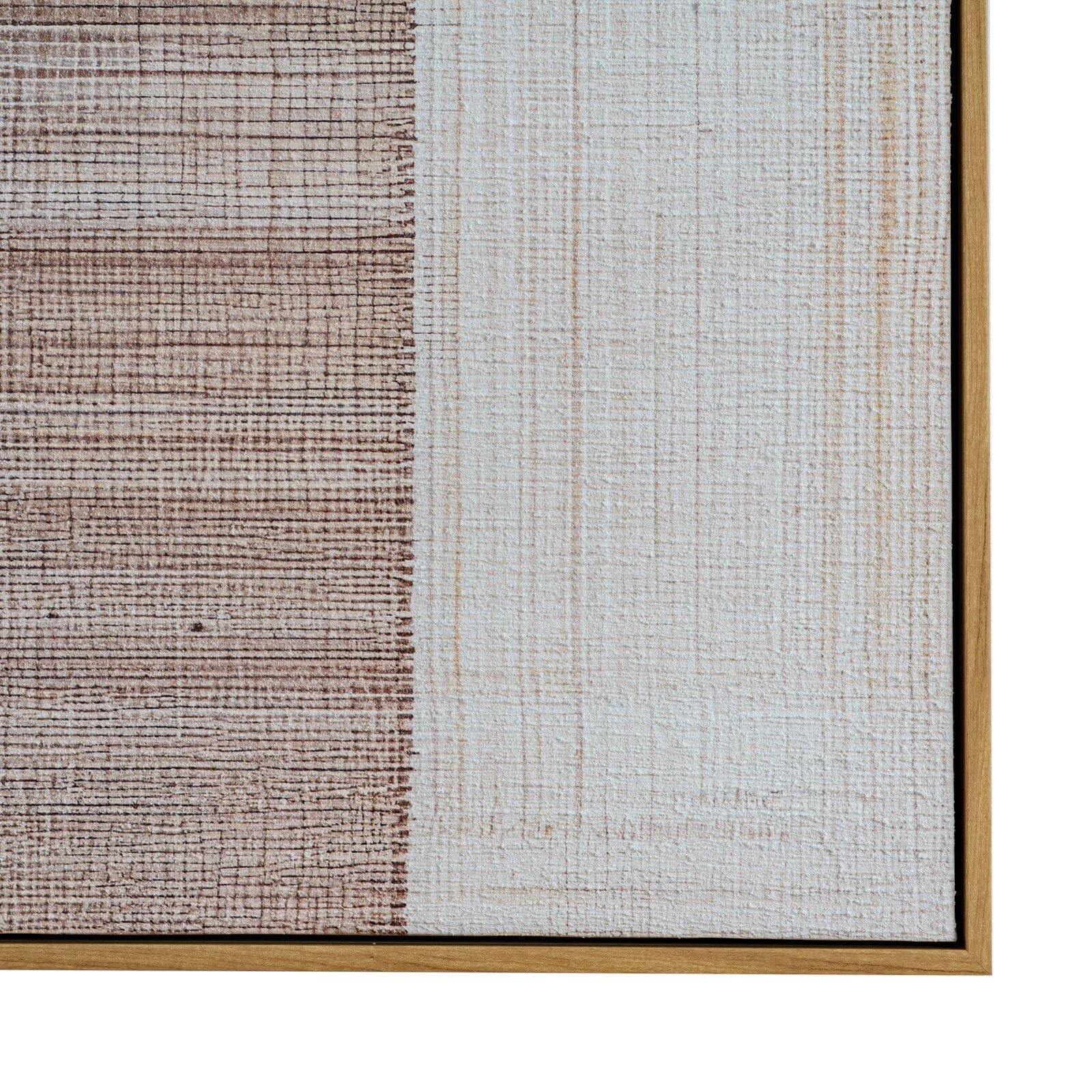 Valter Neutral Abstract Framed Canvas Wall Art