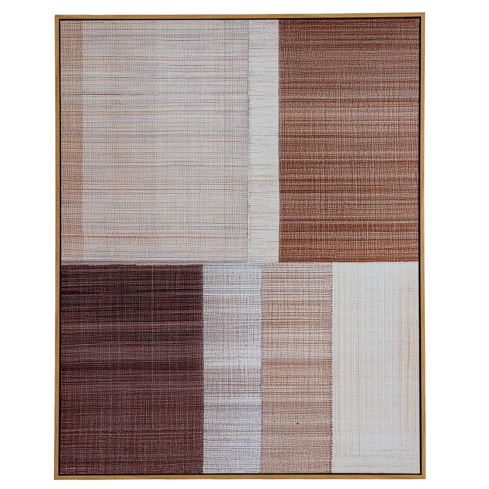 Valter Neutral Abstract Framed Canvas Wall Art