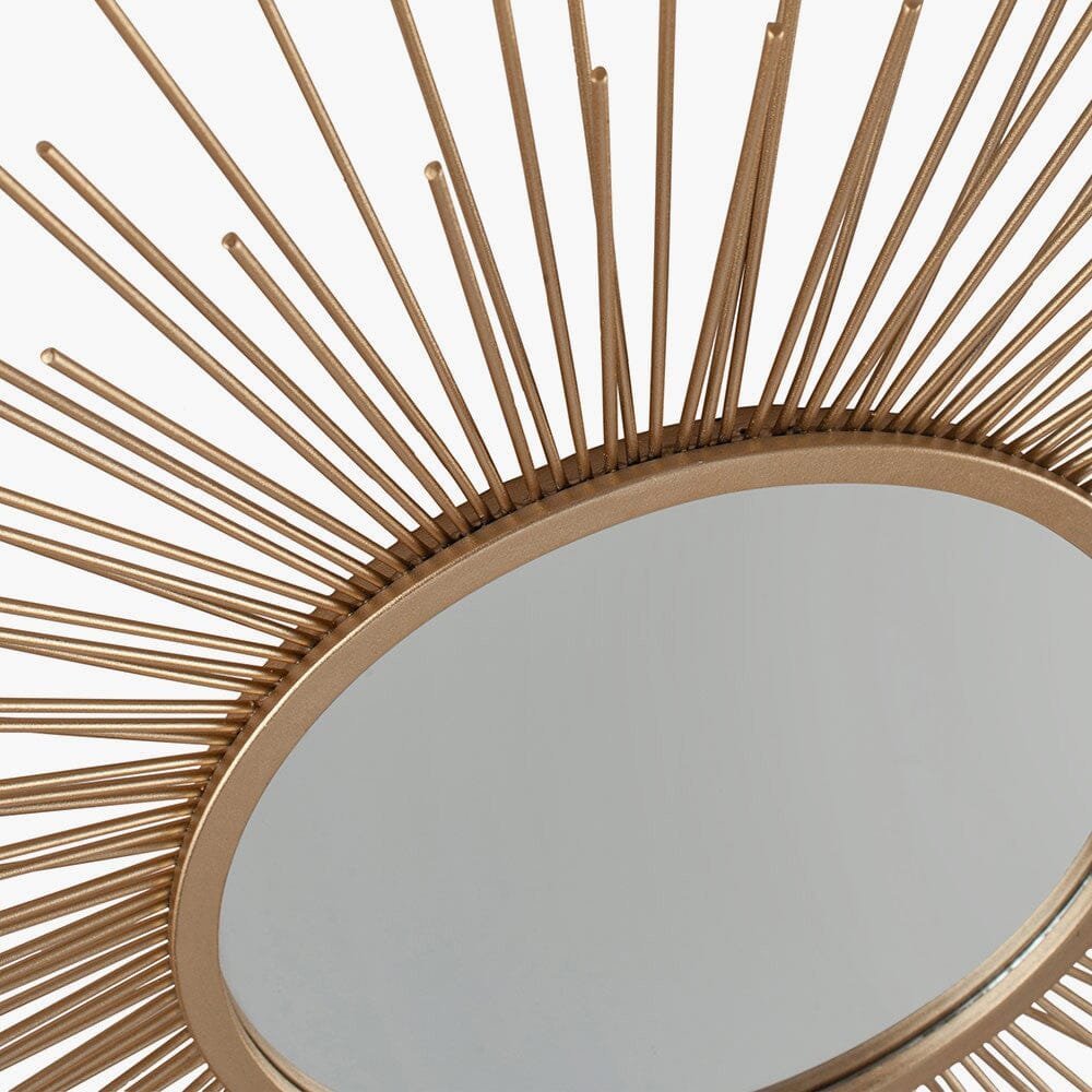 Vedra Gold Decorative Sunburst Mirror