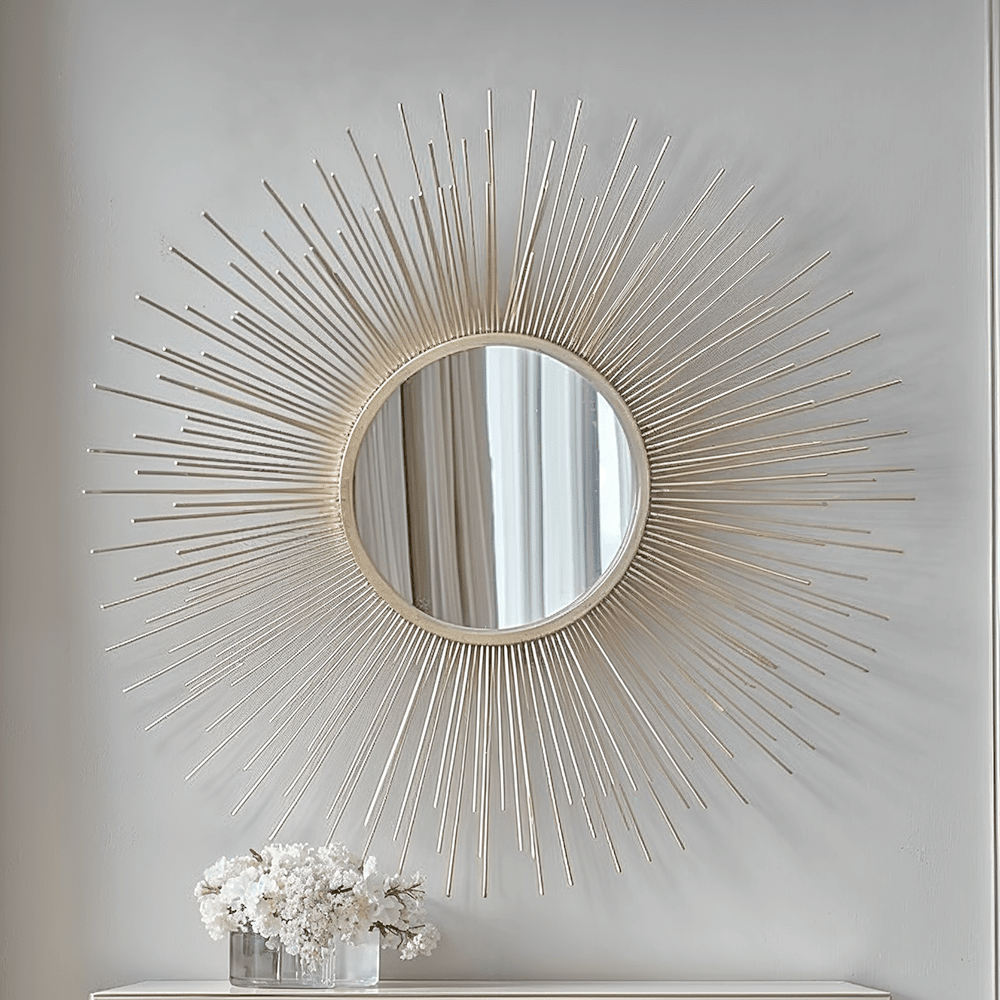 Vedra Gold Decorative Sunburst Mirror