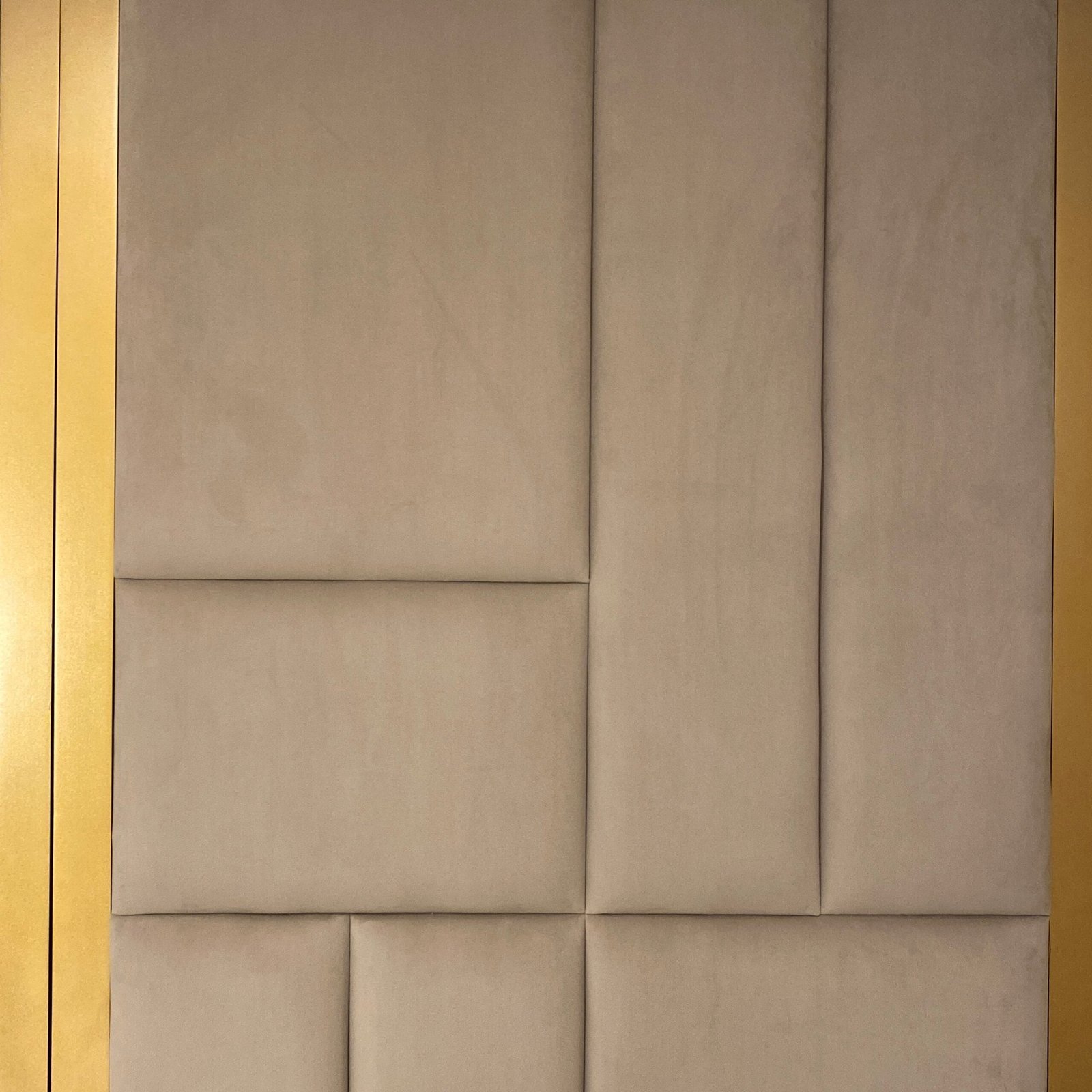 Kensington Mink & Gold Premium Abstract Headboard